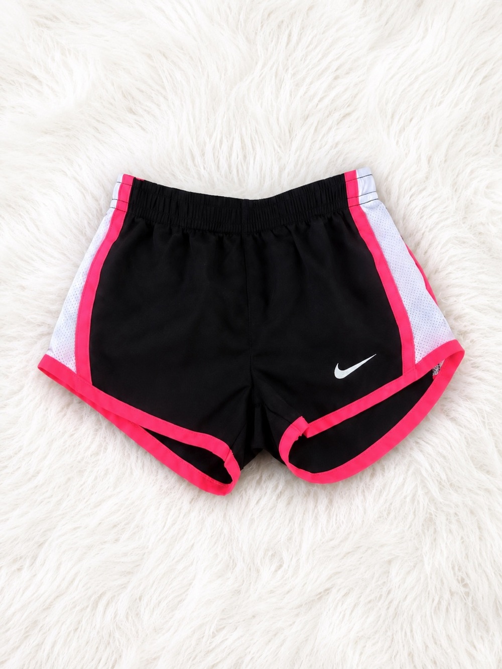Nike Dri-FIT Running Shorts Toddler Girls 18M Black Pink White Athletic